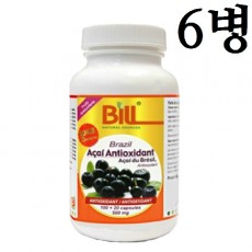 Brazil 아사이베리,500mg,120정,면역강화,항산화식품 6병