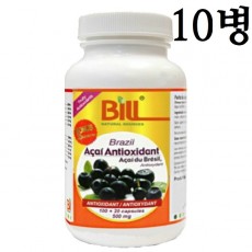 Brazil 아사이베리,500mg,120정,면역강화,항산화식품 10병